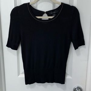 WHBM Black Knit Top